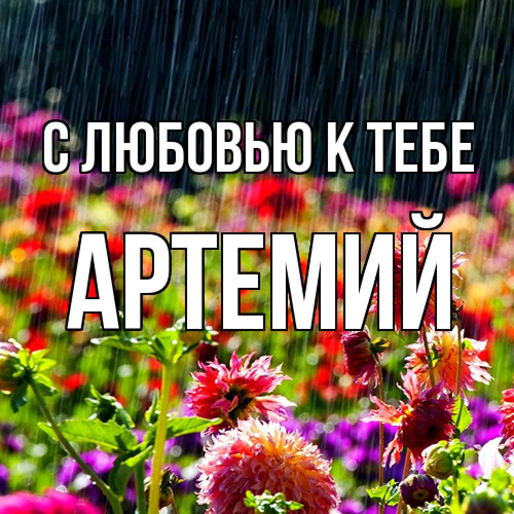 Открытка  с именем. Артемий, С любовью к тебе  