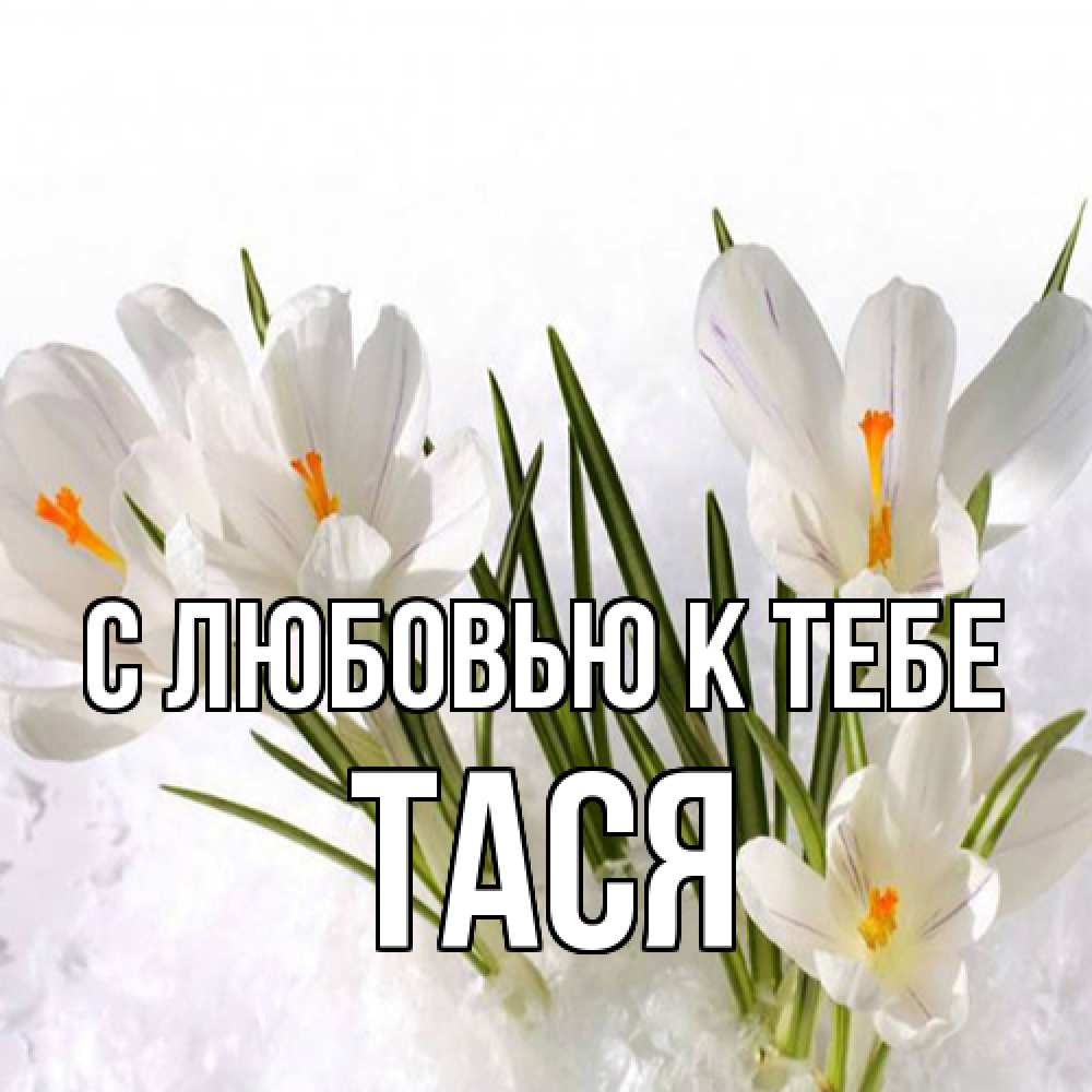 Открытка  с именем. Тася, С любовью к тебе  