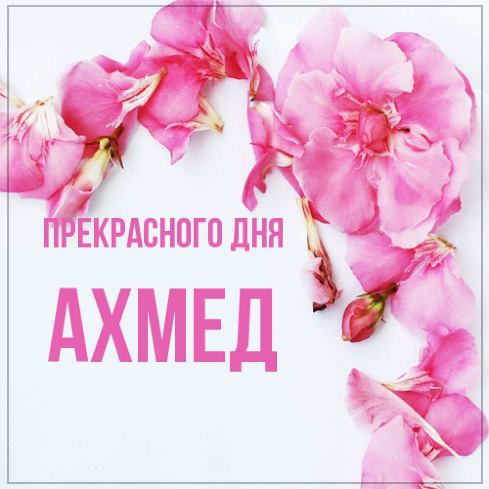Открытка  с именем. Ахмед, Прекрасного дня  