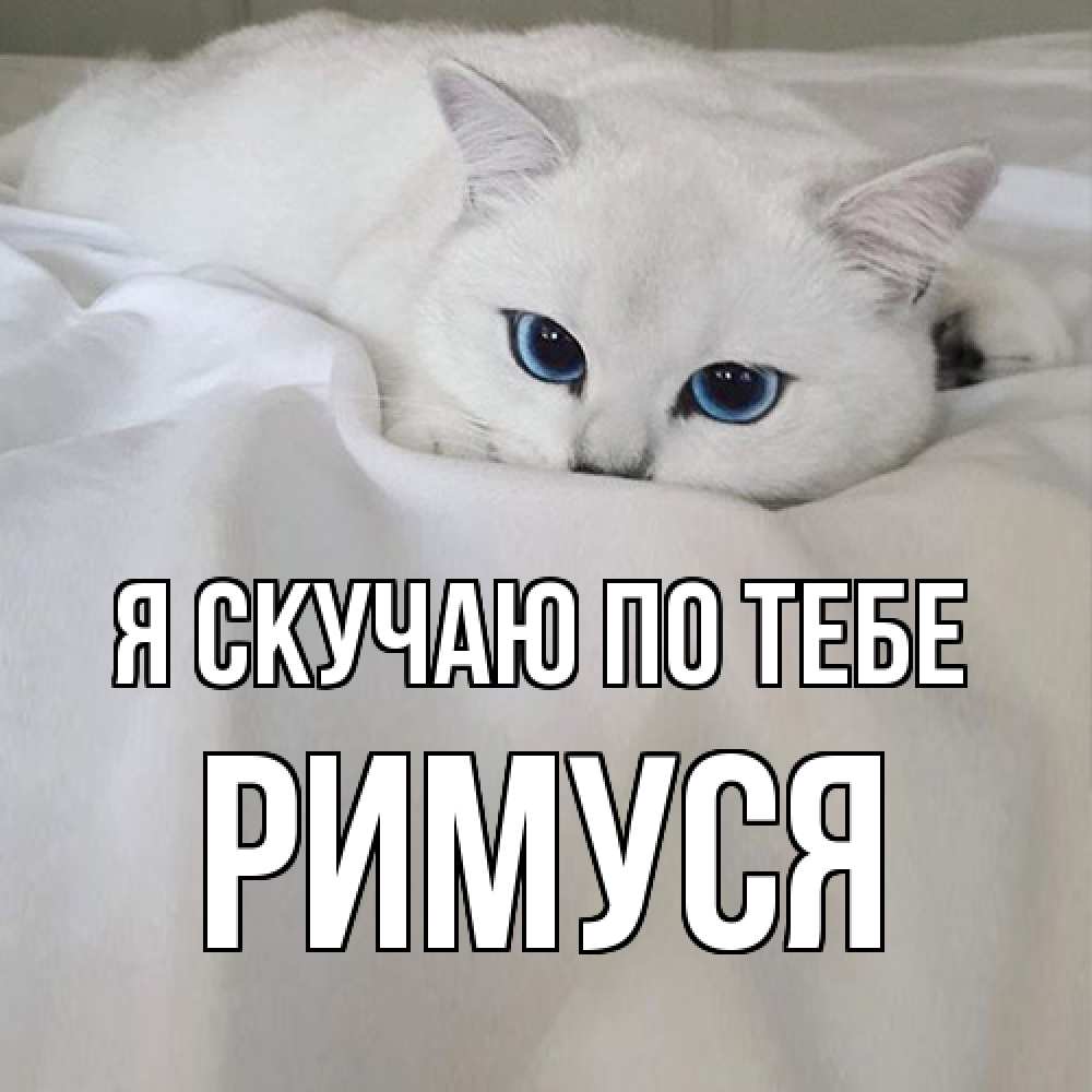 Открытка  с именем. римуся, Я скучаю по тебе  