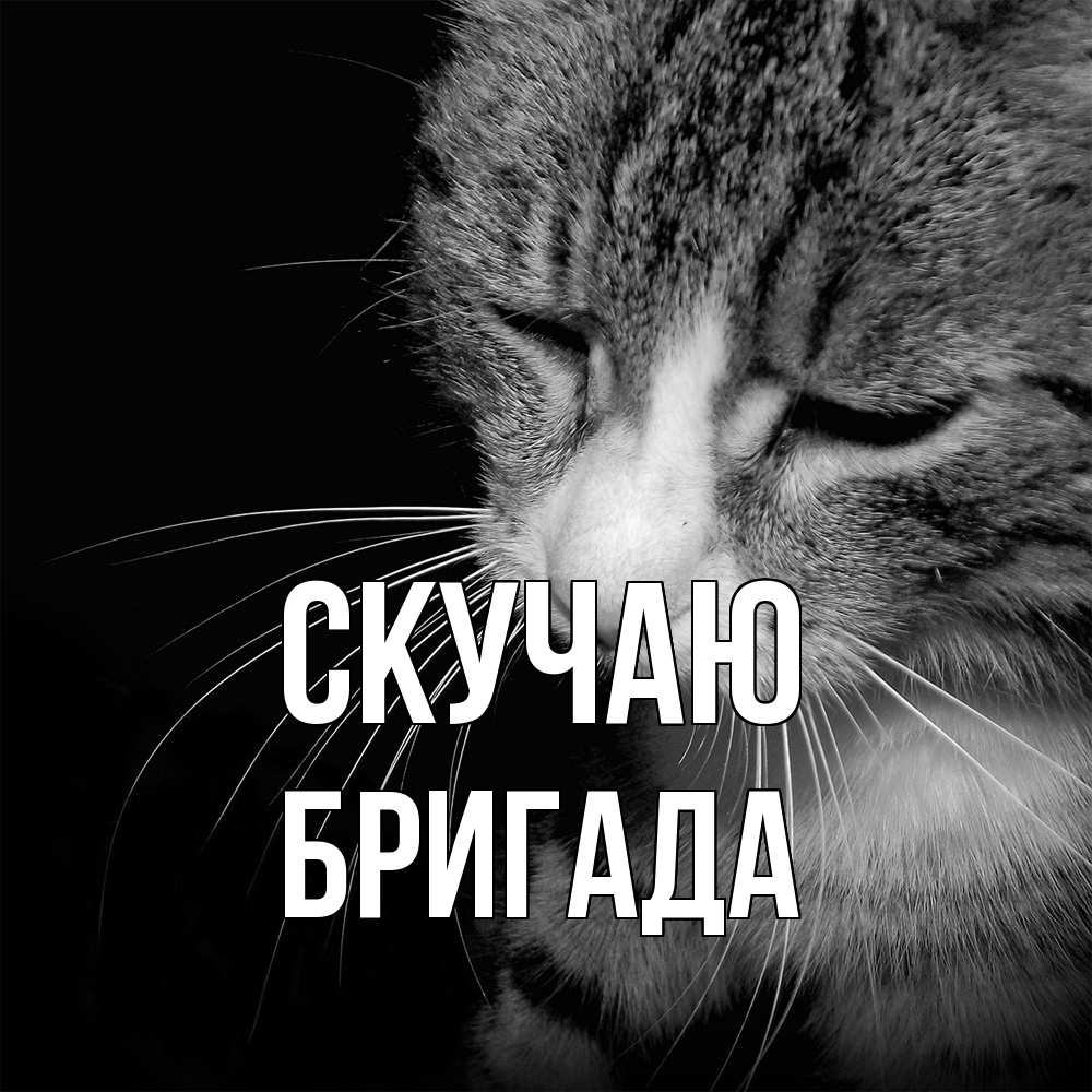 Открытка  с именем. Бригада, Скучаю  