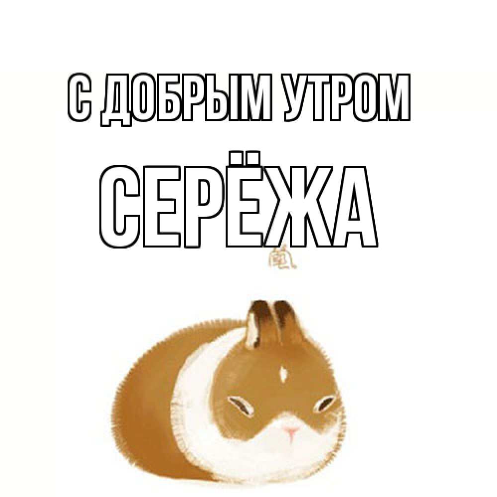 Открытка  с именем. Серёжа, С добрым утром  