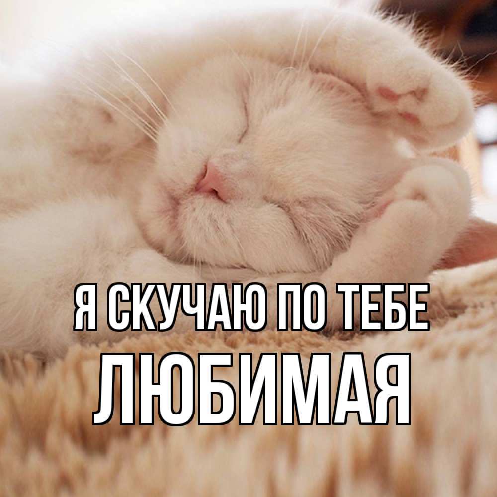 Открытка  с именем. Любимая, Я скучаю по тебе  