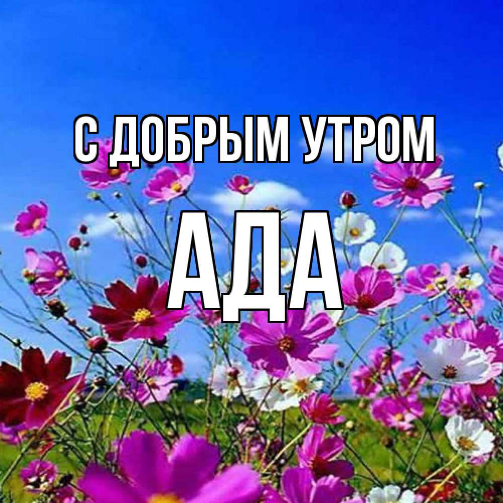 Открытка  с именем. Ада, С добрым утром  