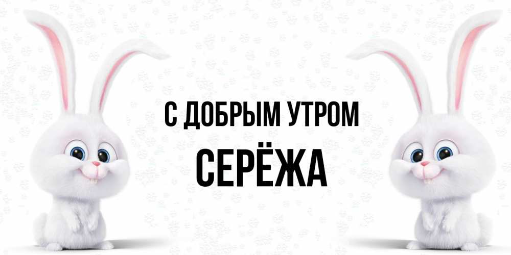 Открытка  с именем. Серёжа, С добрым утром  
