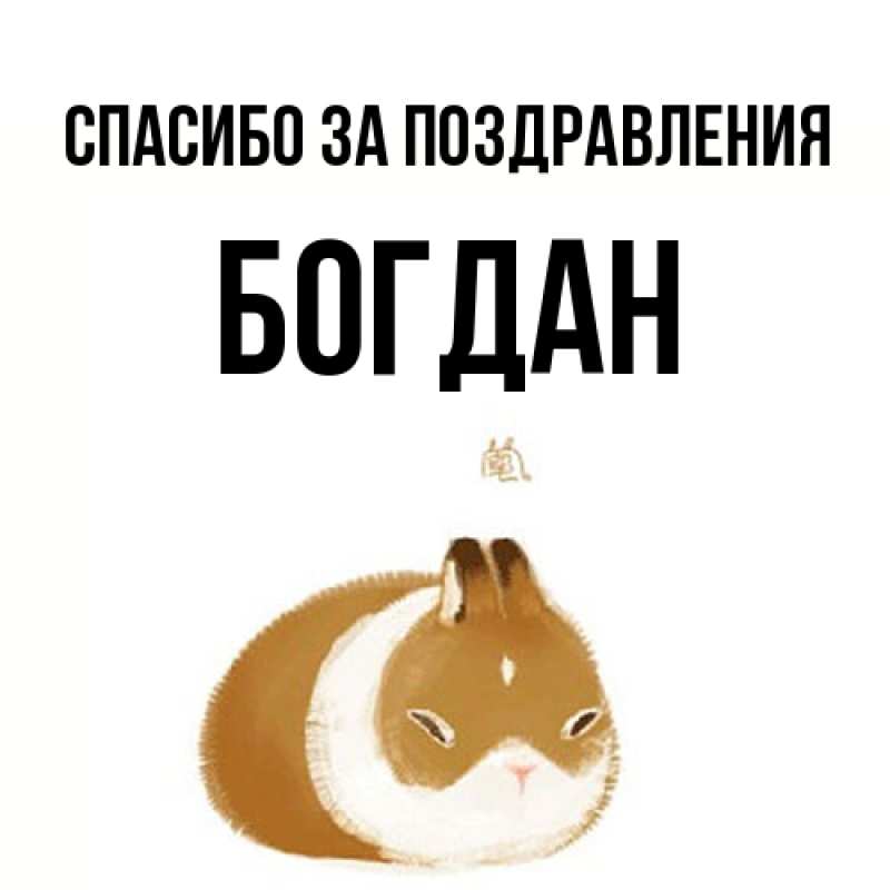 Картинка Спасибо за поздравления, Богдан
