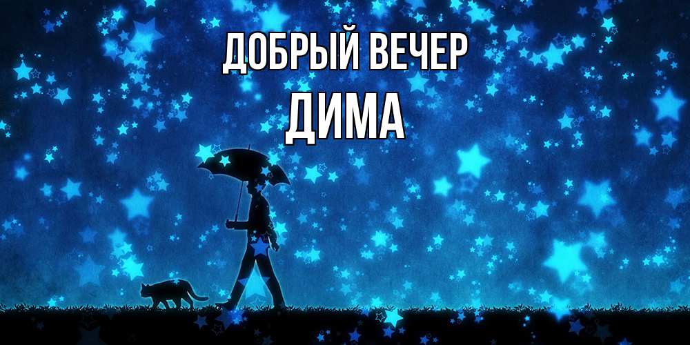 Открытка  с именем. Дима, Добрый вечер  