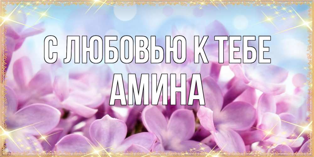 Открытка  с именем. Амина, С любовью к тебе  