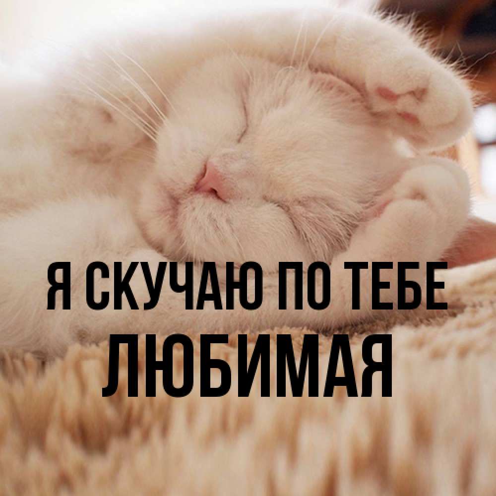 Открытка  с именем. Любимая, Я скучаю по тебе  