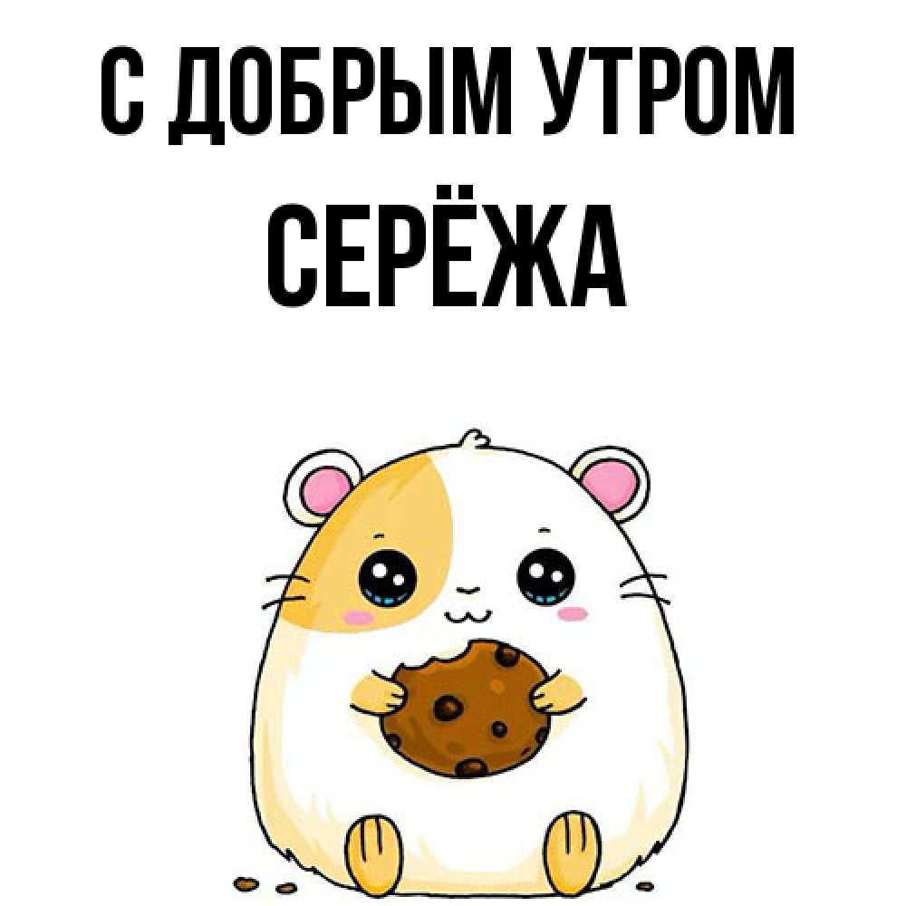 Открытка  с именем. Серёжа, С добрым утром  