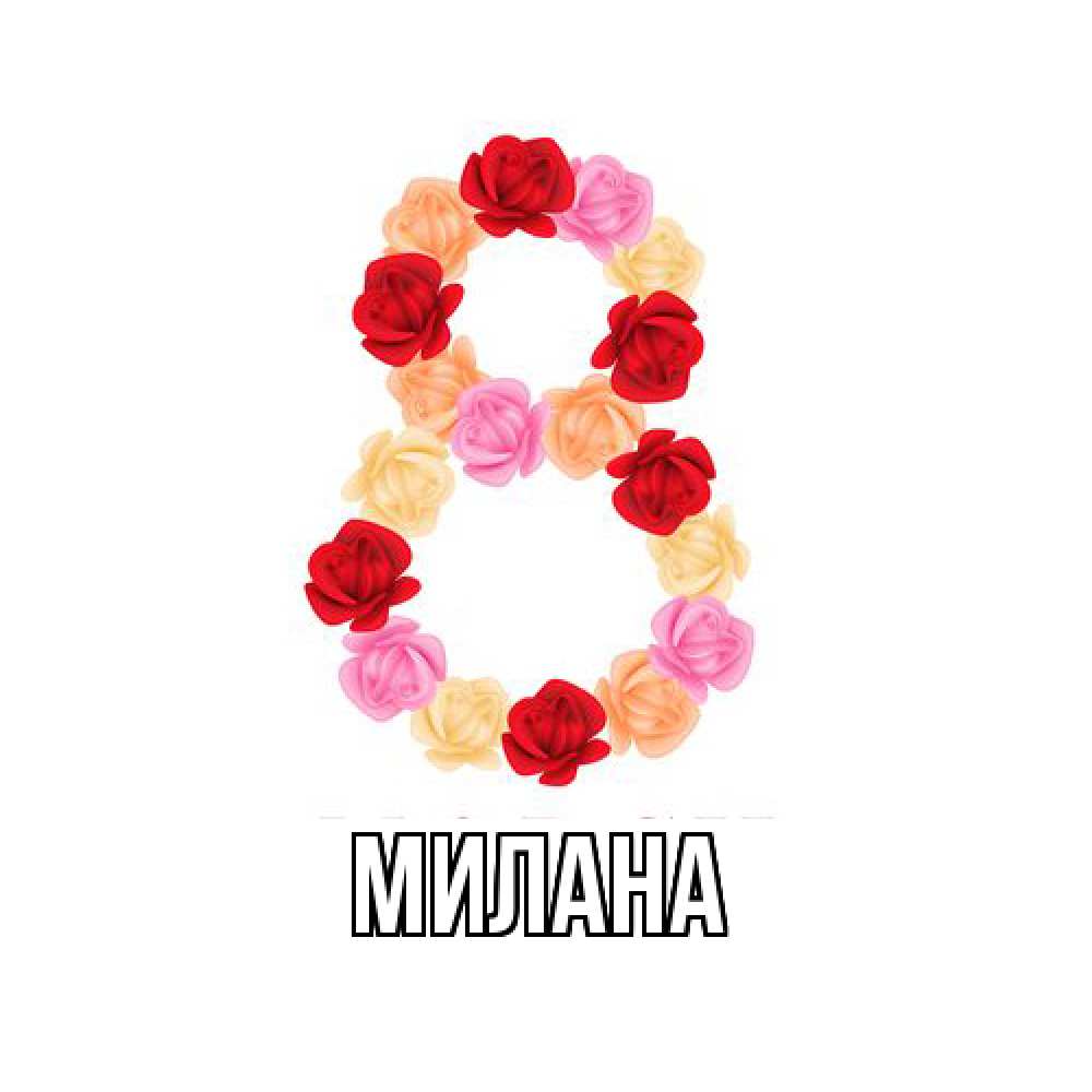 Открытка  с именем. Милана, Главная  
