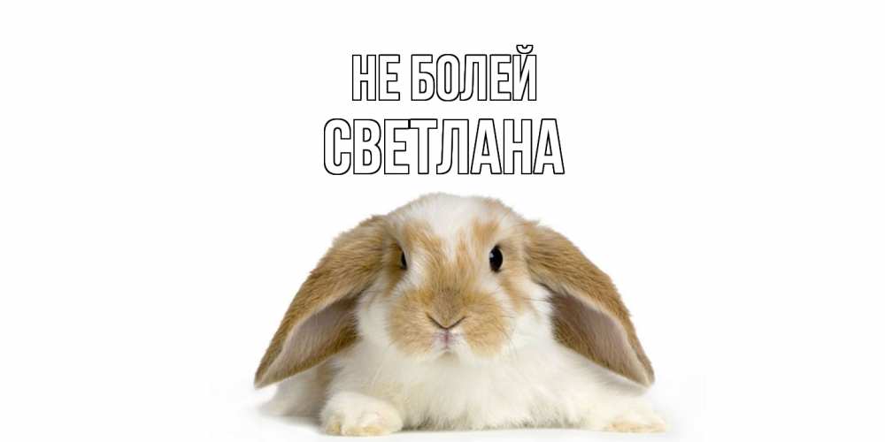 Открытка  с именем. Светлана, Не болей  