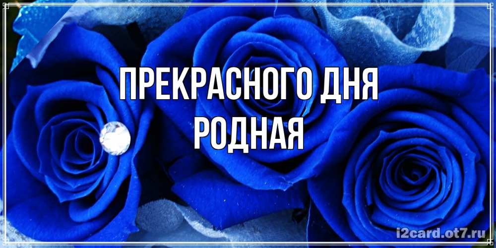 Открытка  с именем. Родная, Прекрасного дня  