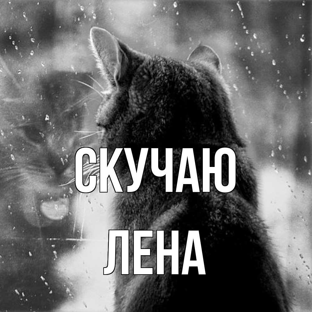 Открытка  с именем. лена, Скучаю  
