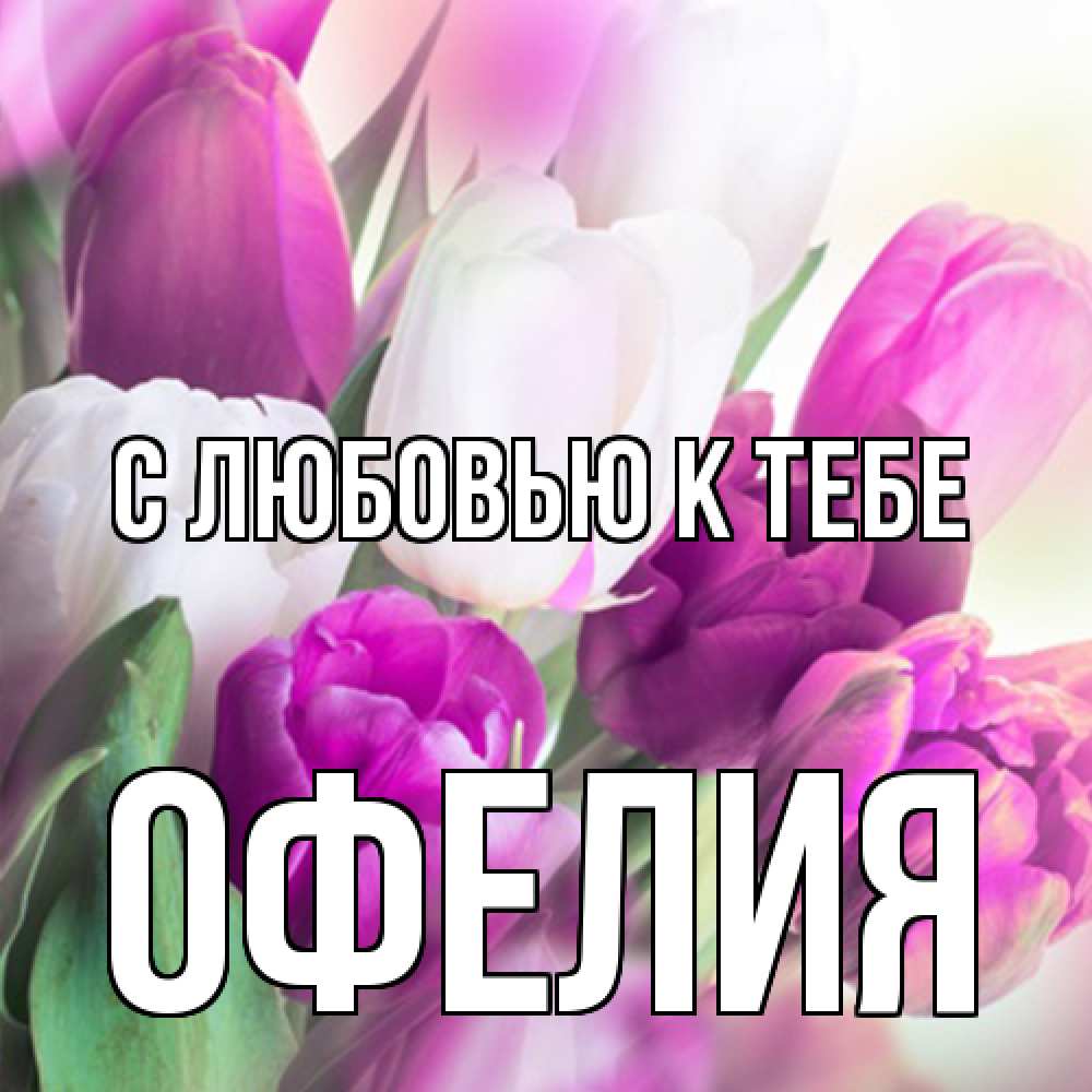 Открытка  с именем. Офелия, С любовью к тебе  