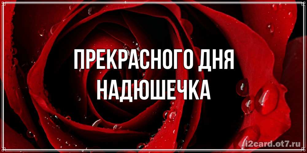 Открытка  с именем. Надюшечка, Прекрасного дня  
