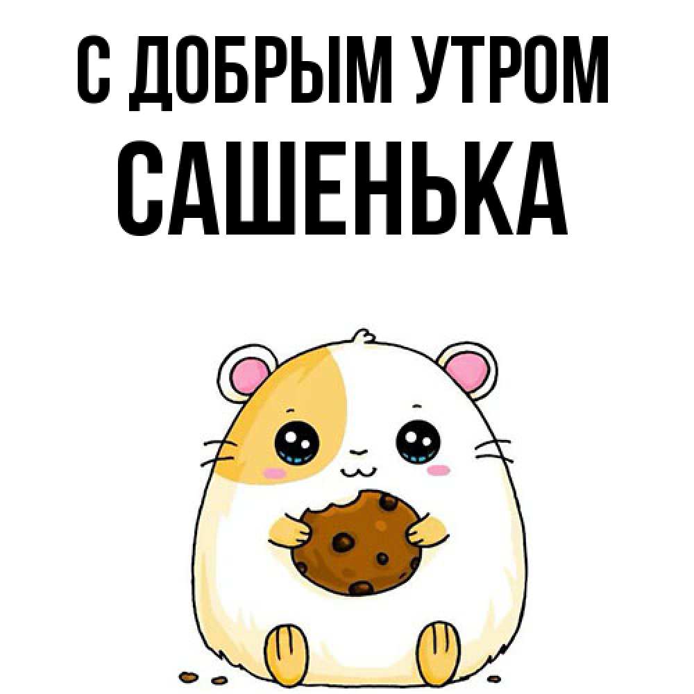 Открытка  с именем. Сашенька, С добрым утром  