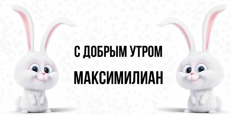Картинка С добрым утром, Максимилиан
