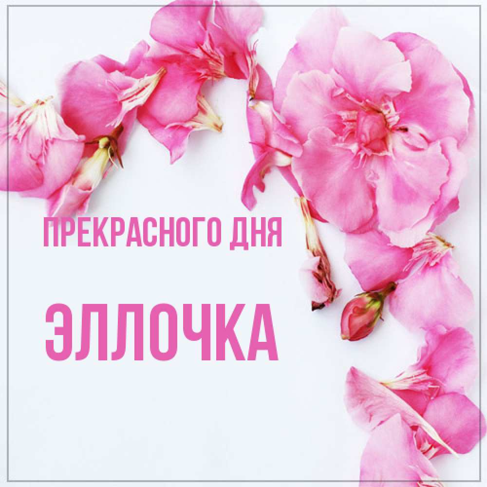 Открытка  с именем. Эллочка, Прекрасного дня  