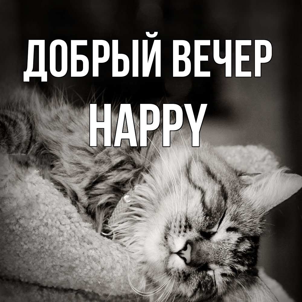 Открытка  с именем. Happy, Добрый вечер  