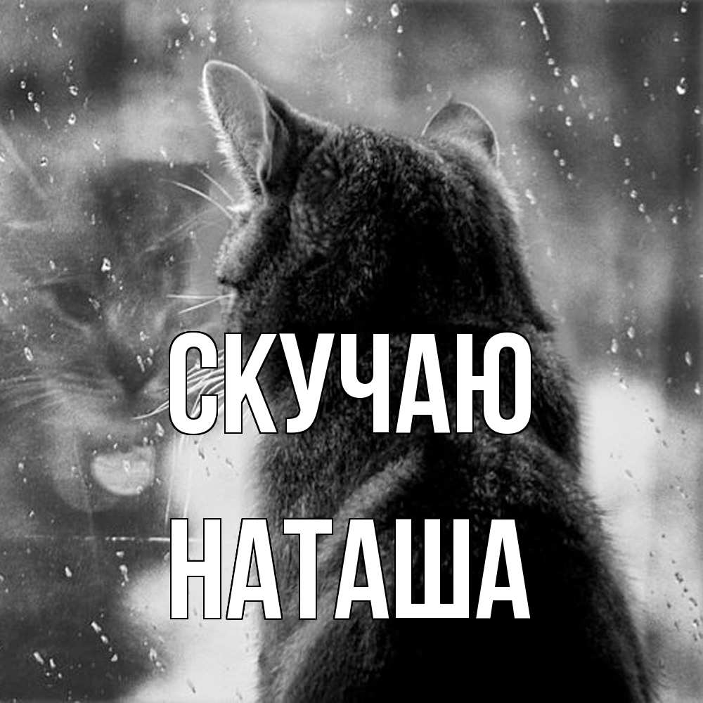 Открытка  с именем. Наташа, Скучаю  