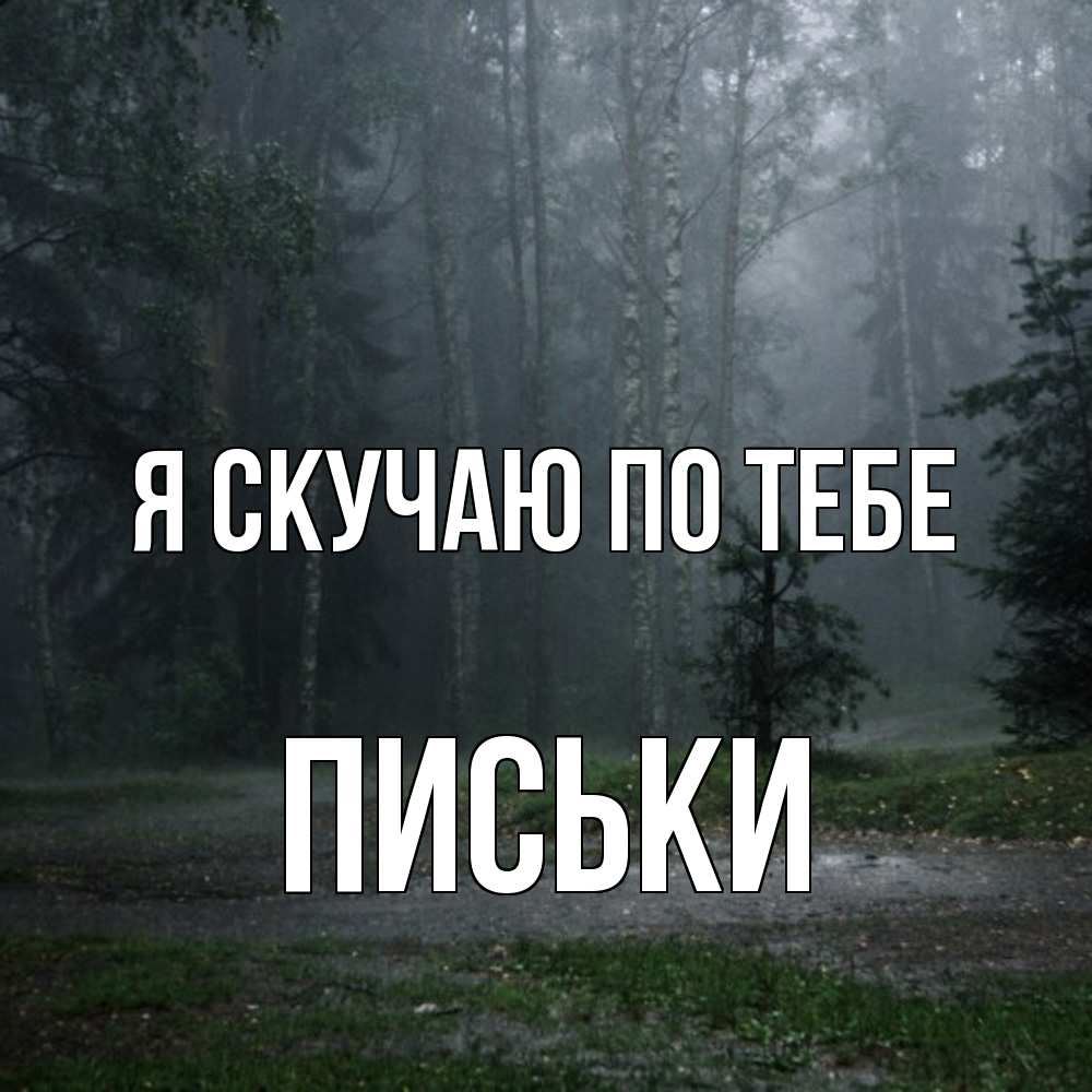 Открытка  с именем. Письки, Я скучаю по тебе  