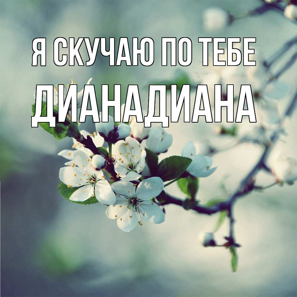 Открытка  с именем. ДианаДиана, Я скучаю по тебе  