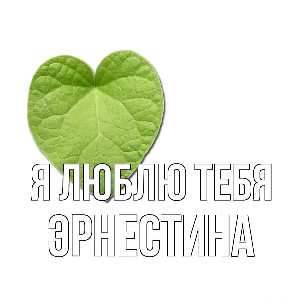 Открытка  с именем. Эрнестина, Я люблю тебя  