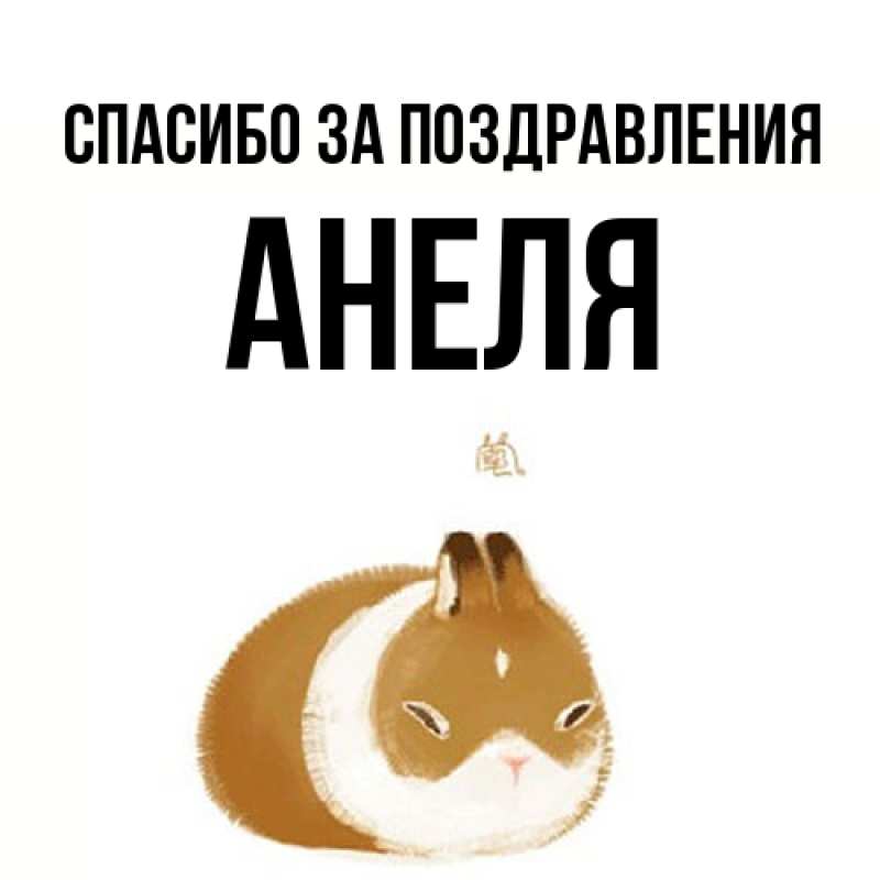Картинка Спасибо за поздравления, Анеля