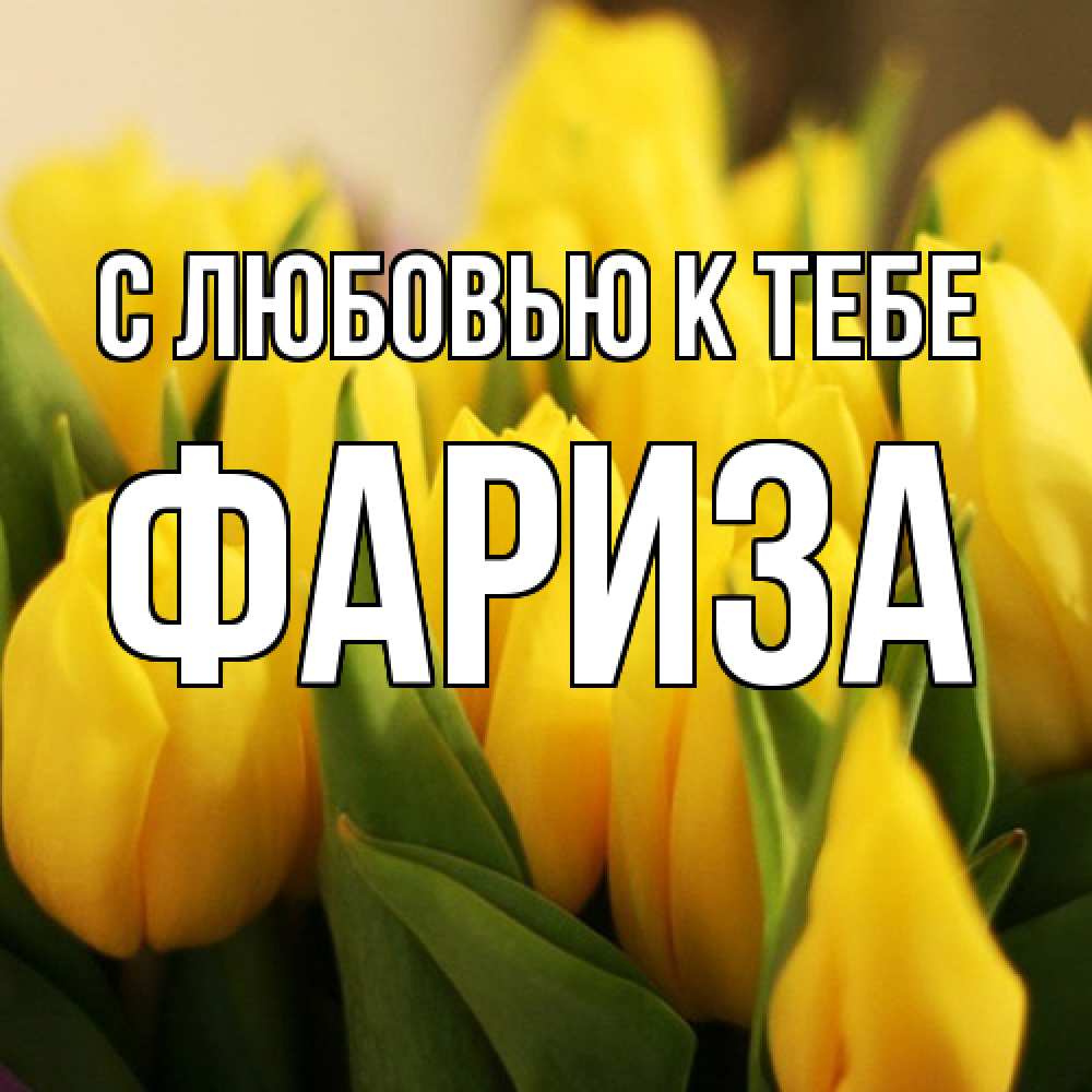 Открытка  с именем. Фариза, С любовью к тебе  