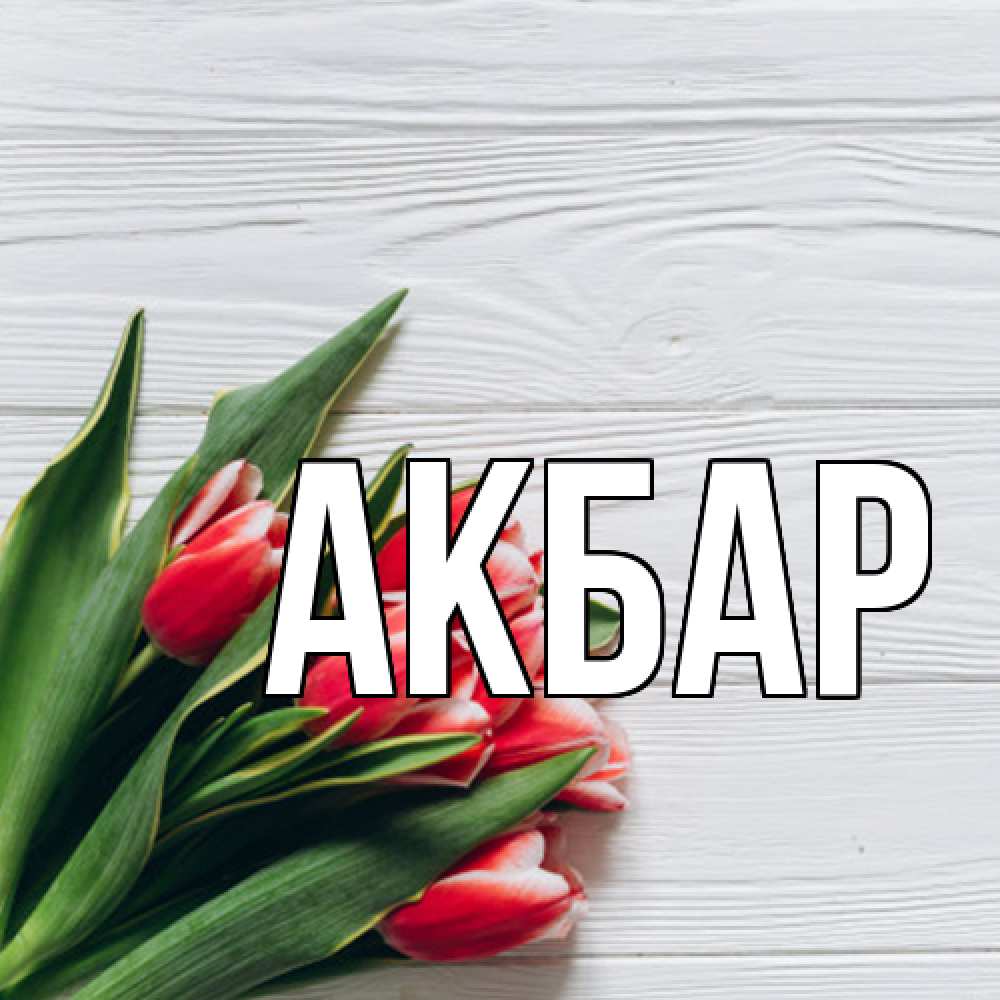 Открытка  с именем. Акбар, Главная  
