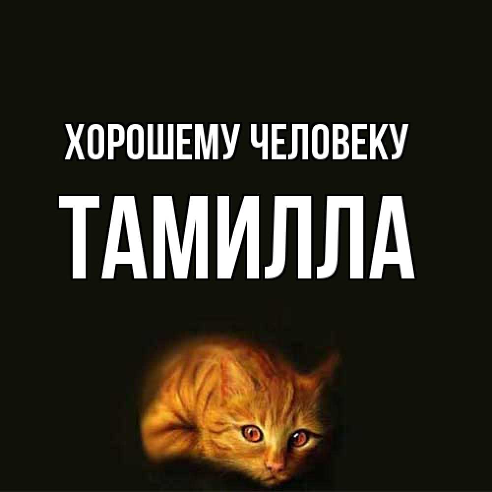 Открытка  с именем. Тамилла, Хорошему человеку  