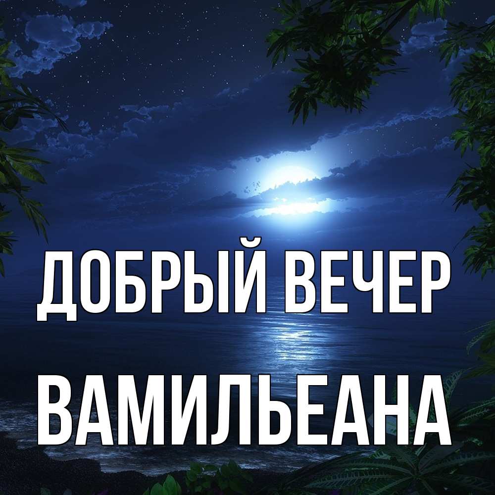 Открытка  с именем. Вамильеана, Добрый вечер  