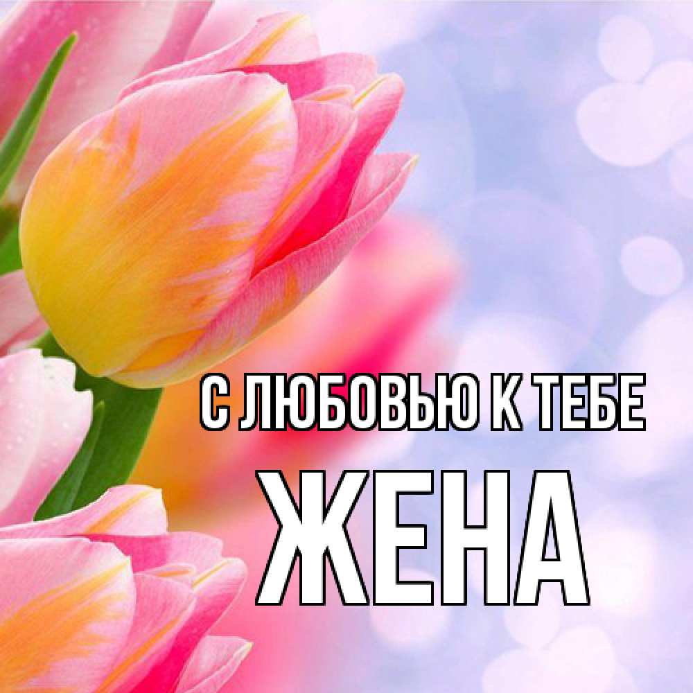 Открытка  с именем. Жена, С любовью к тебе  