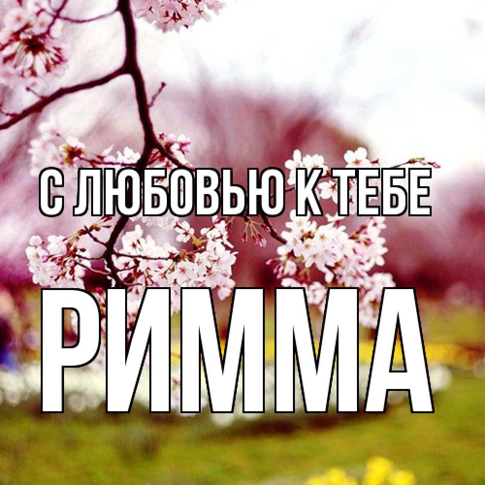 Открытка  с именем. Римма, С любовью к тебе  