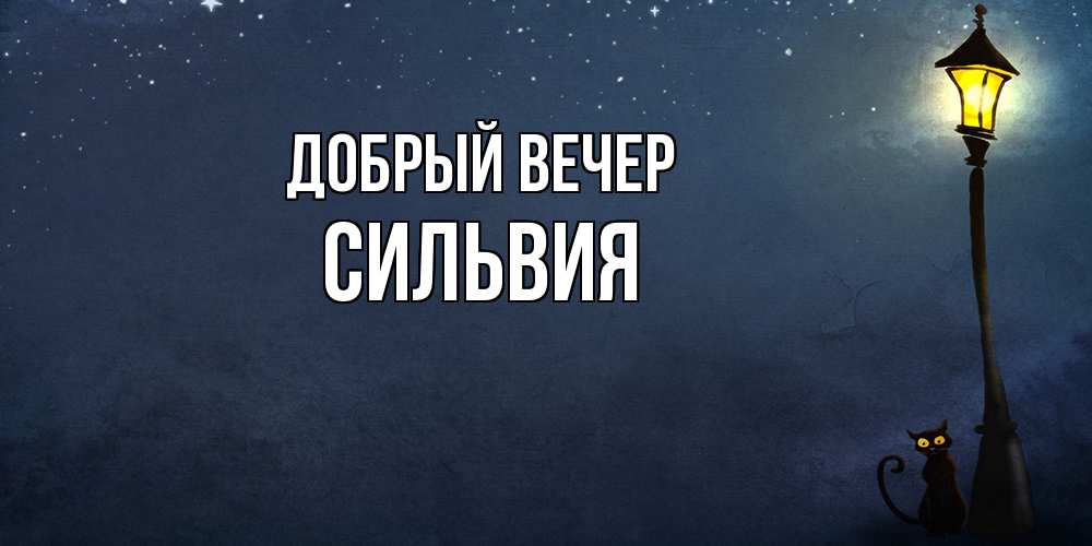 Открытка  с именем. Сильвия, Добрый вечер  