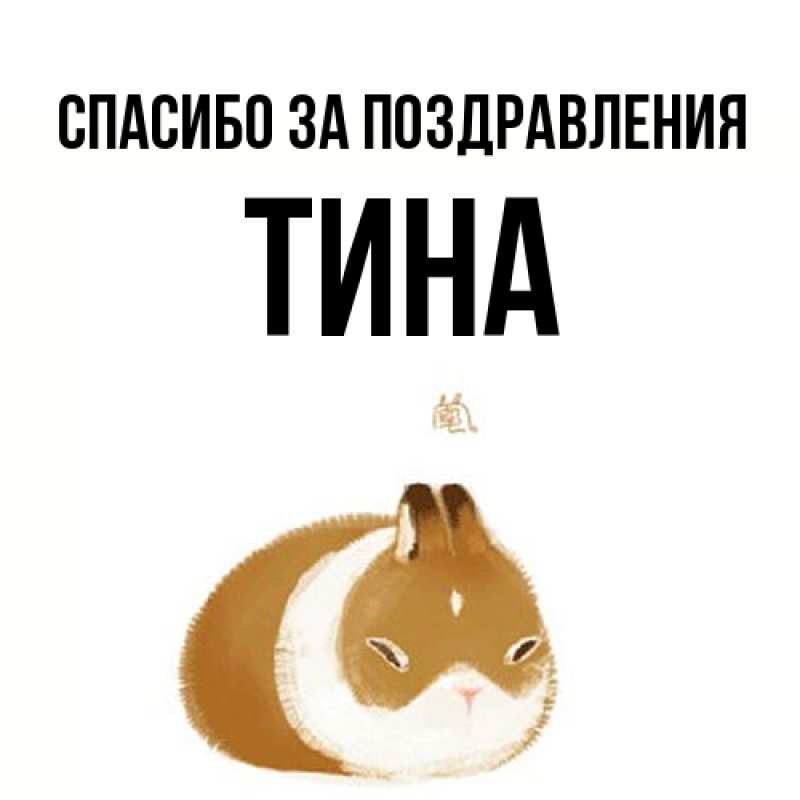 Картинка Спасибо за поздравления, Тина