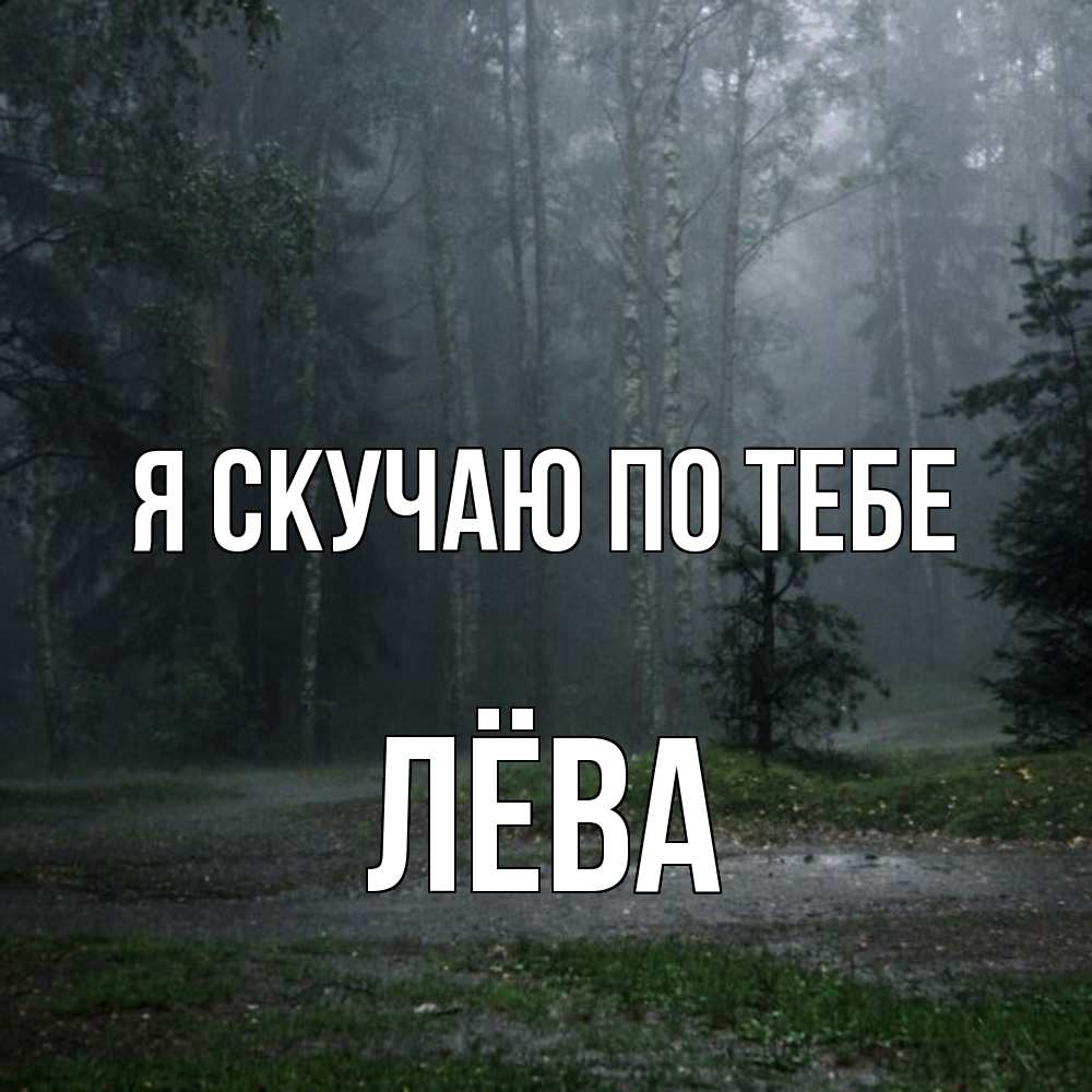 Открытка  с именем. Лёва, Я скучаю по тебе  