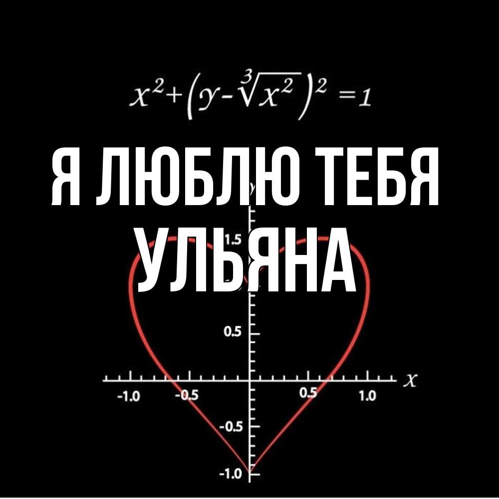 Открытка  с именем. Ульяна, Я люблю тебя  