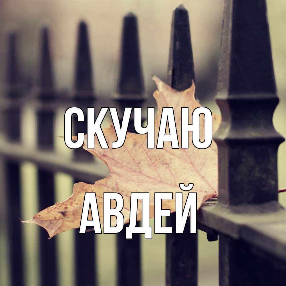 Открытка  с именем. Авдей, Скучаю  