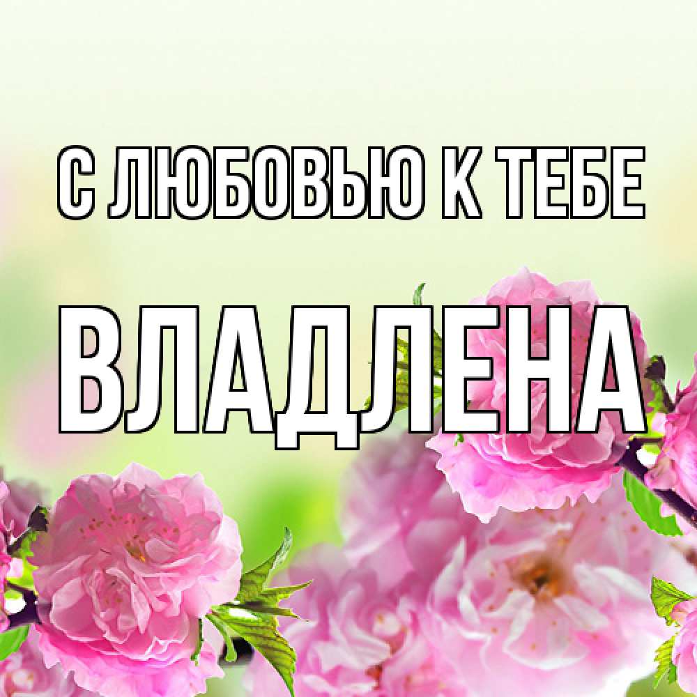 Открытка  с именем. Владлена, С любовью к тебе  