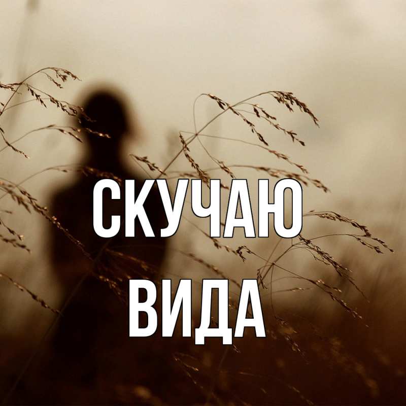 Картинка Скучаю, Вида