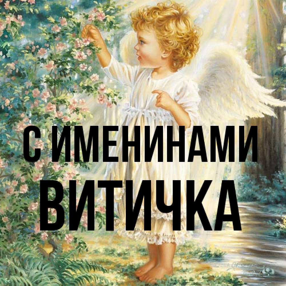 Открытка  с именем. Витичка, С именинами  