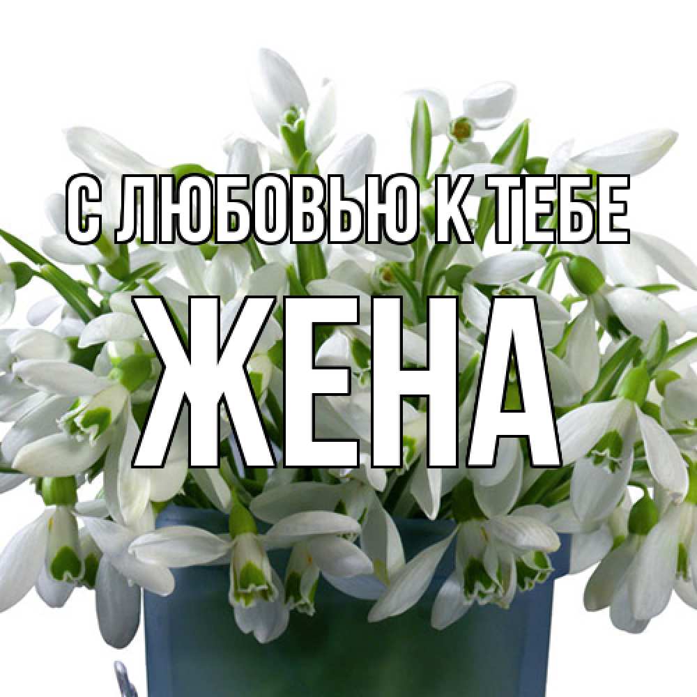 Открытка  с именем. Жена, С любовью к тебе  