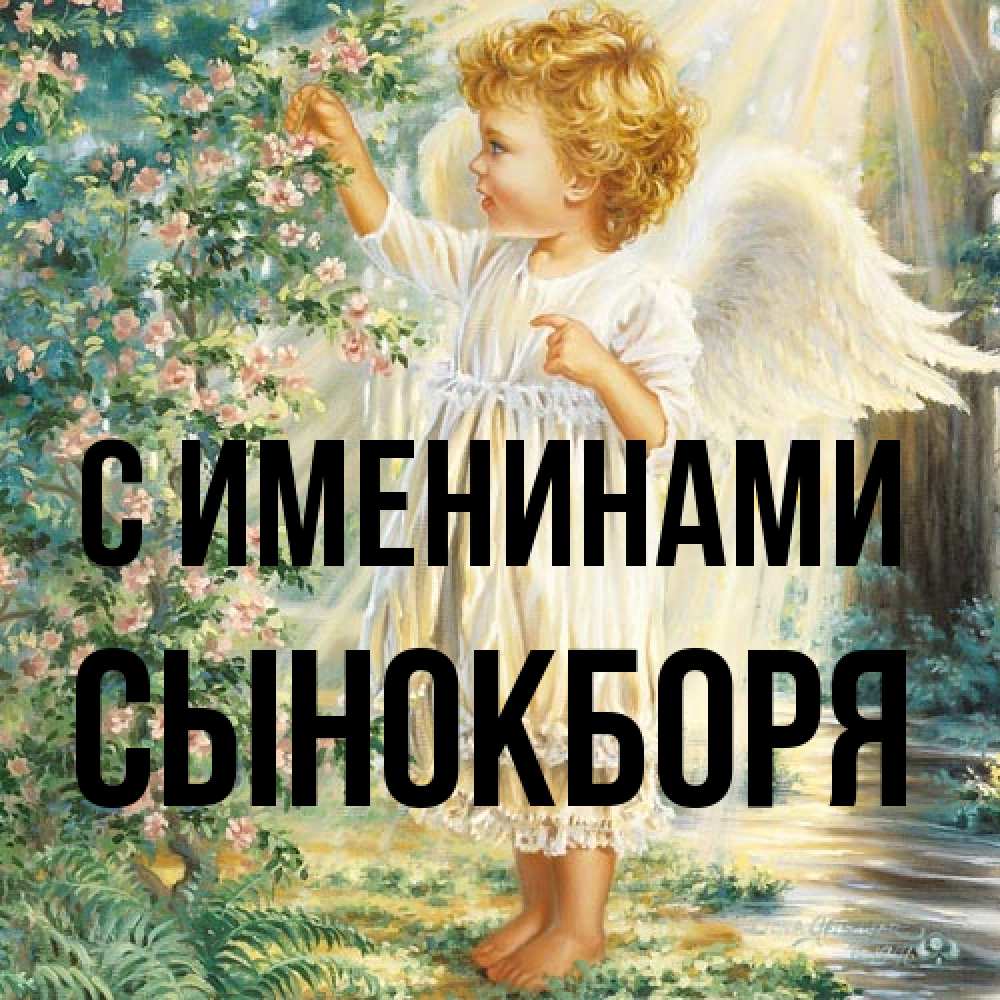 Открытка  с именем. Сынокборя, С именинами  