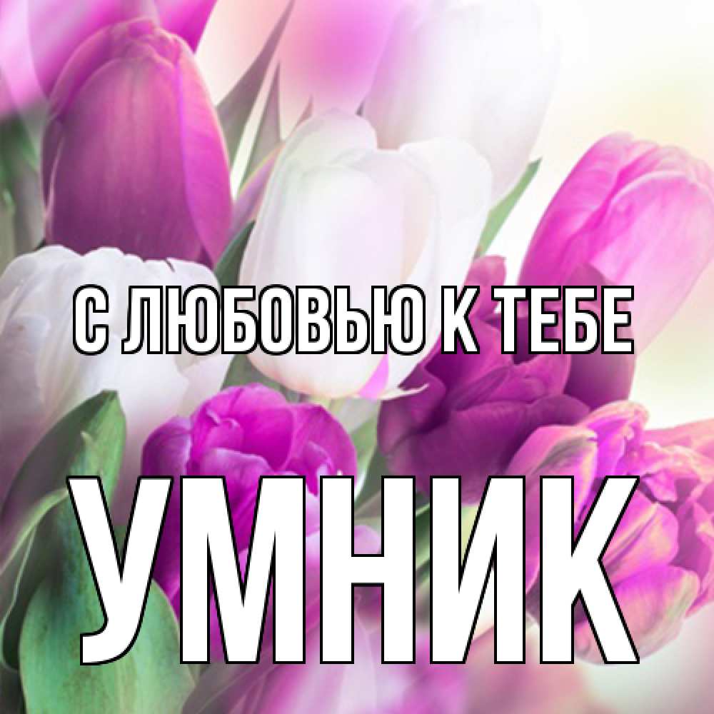Открытка  с именем. Умник, С любовью к тебе  