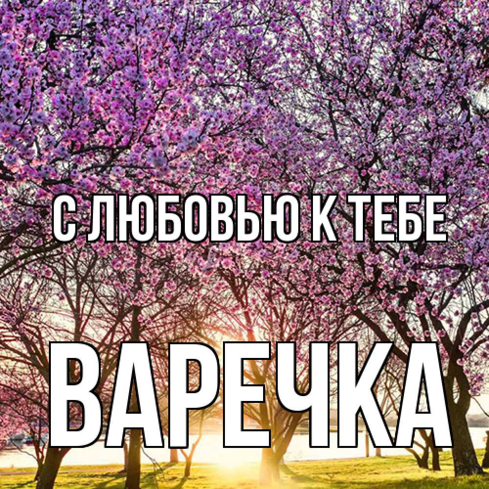 Открытка  с именем. Варечка, С любовью к тебе  