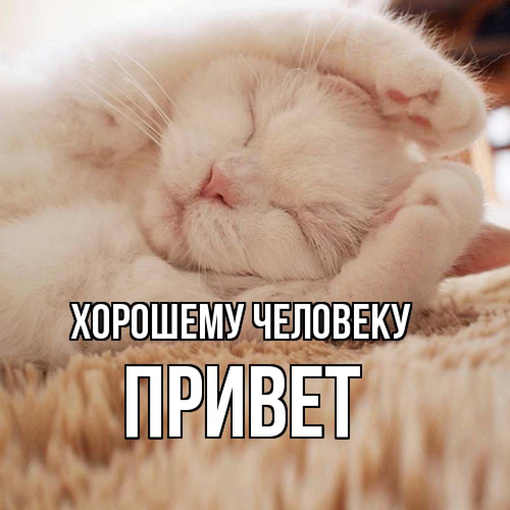 Открытка  с именем. Привет, Хорошему человеку  