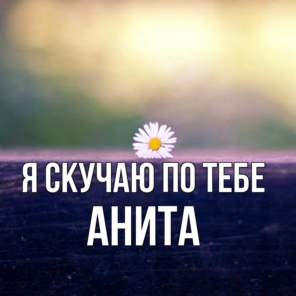 Открытка  с именем. Анита, Я скучаю по тебе  