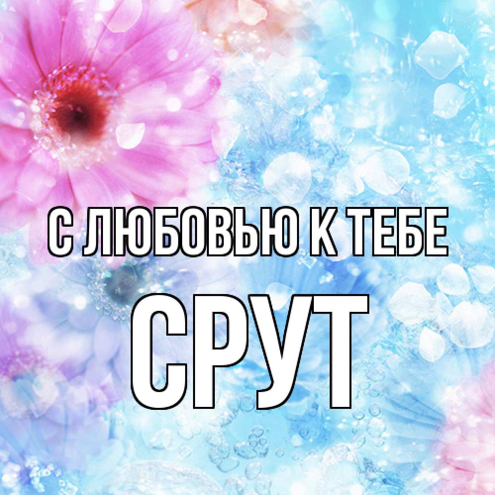 Открытка  с именем. срут, С любовью к тебе  